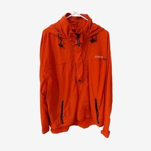 Chaps Ralph Lauren Windbreaker Men XL Orange Good Pullover Anorak Jacket